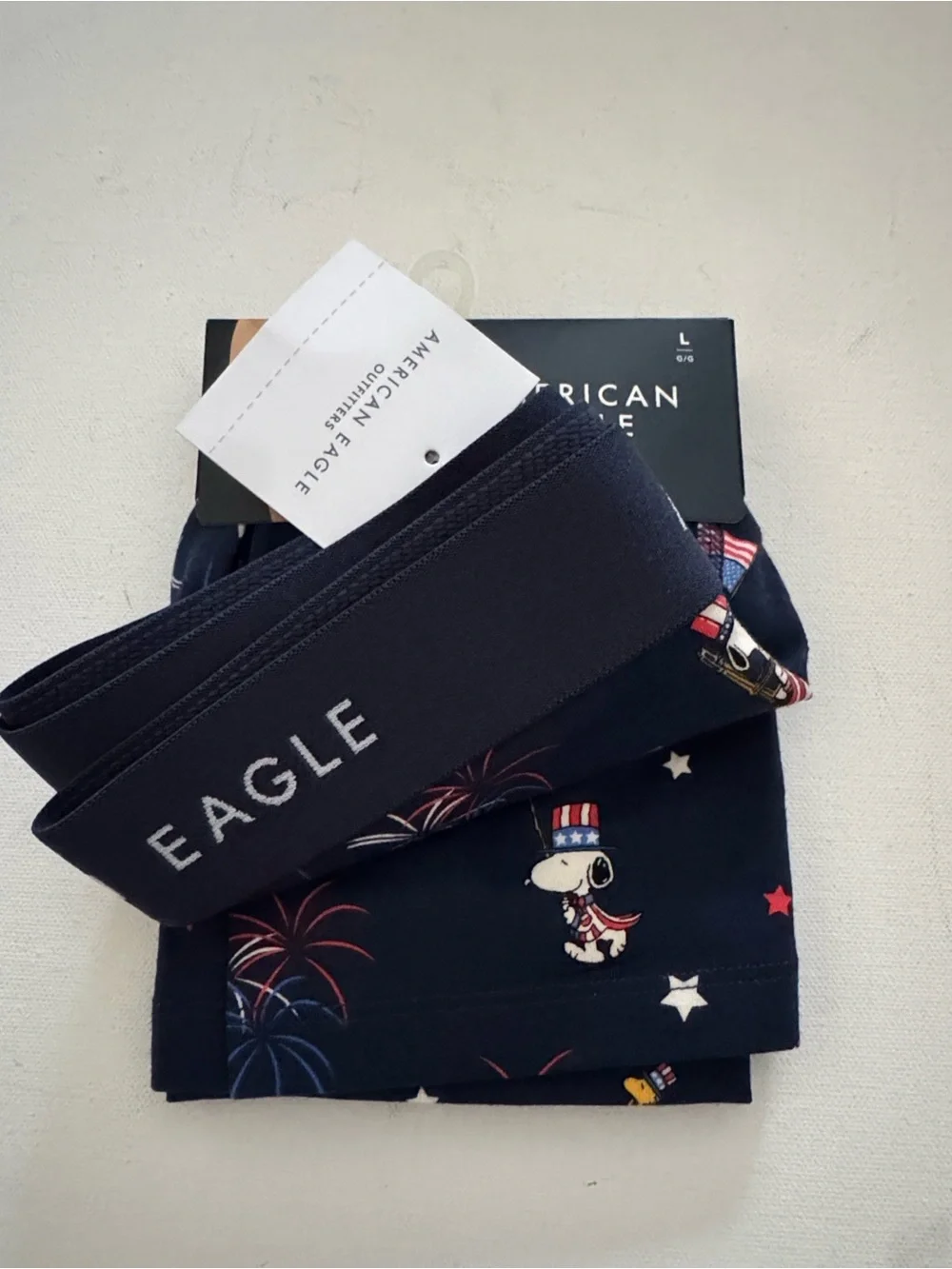 Snoopy Boxer Briefs Mens Large American Eagle Americana
